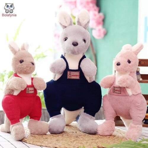 BOLAFINIA kangaroo children plush toys baby kids for Christmas birthday stuffed toy gift kangaroo doll
