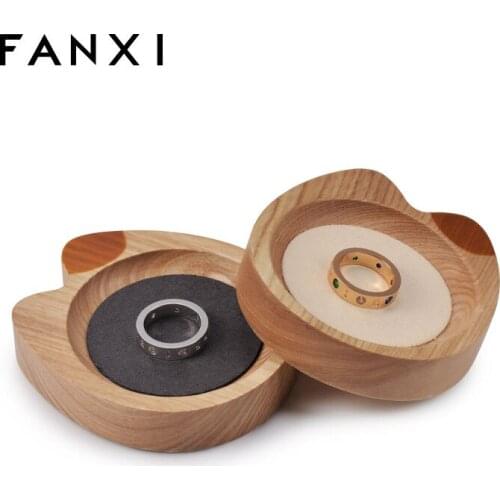 Oirlv Cat shape Solid Wooden Jewelry Display Groove Ring Display with Sponge mats Jewelry Holder Support for Jewelry Shop Gift