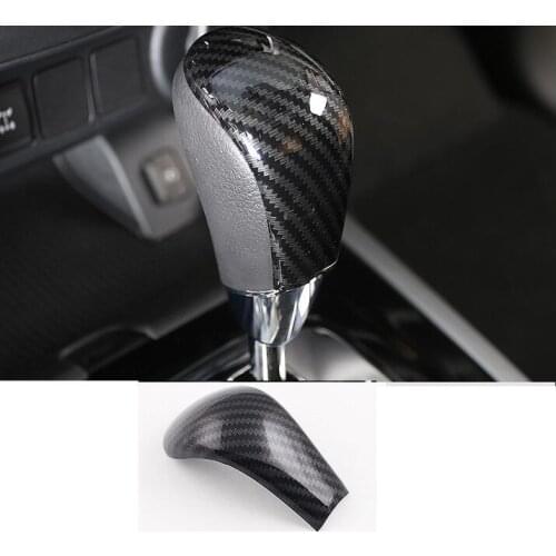 For Nissan Navara NP300 2017 2018 2019 Car Styling Carbon fiber Style Gear Shift Handle Sleeve Buttons Cover Sticker Accessories