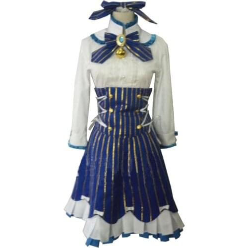 Nekopara Vanilla Regular Blue Lolita Dress Game Cosplay Costume A018