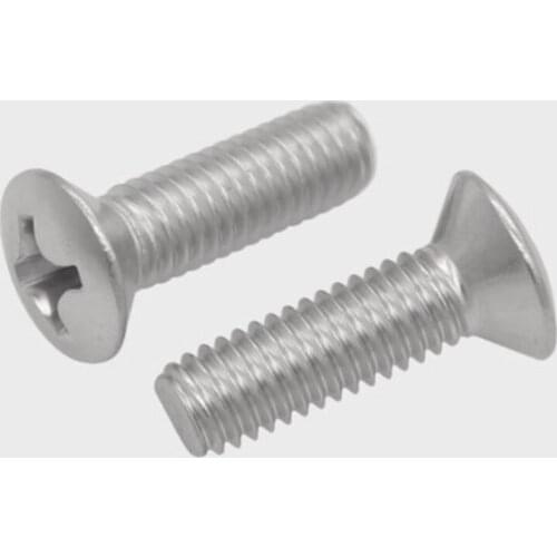 M2 M2.5 M3 M4 M5 M6 GB820 DIN966 A2-70 304 Stainless Steel Cross Recessed Phillips Raised Countersunk Head Half Oval Screw Bolt