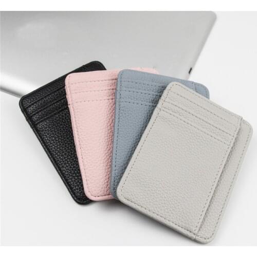 1pcs Fashion Pu Leather Cash Id Card Holder Slim Coin Purse Card Case Credit Card Wallet Card Holder 2021 Valentines Day Gifts