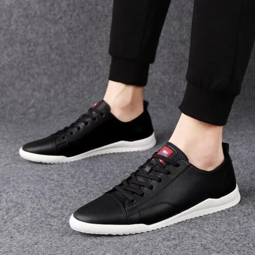 Fashion Mens Sneakers Brand Genuine Leather Casual Shoes Men High Quality Adult Moccasins Lace Up Walking Luxury Male Footwear