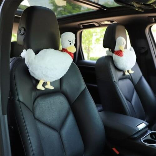 Cartoon Cute Duck Neck Rest Pillow Cushion Support Seat Accessories Auto Tissue Box