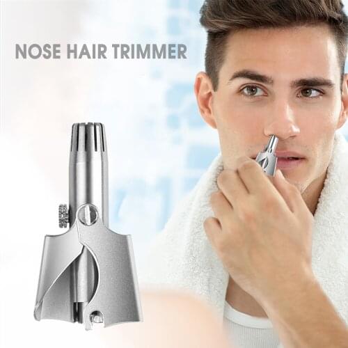Nose Trimmer for Men Stainless Steel Manual for Nose Vibrissa Razor Shaver Washable Nose Ear Hair Trimmer
