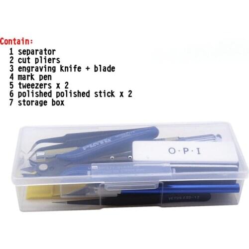 Gundam Military Model Making Tools Kit Toy Tweezers Cut pliers Graver Polished Assembly Tool - 9pcs/set