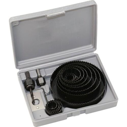 Hole Saw Cutting Set Kit Drilling Tool Wood Metal Cutter 19-127mm high quality Mandrels Saws Core Drill Bits Woodworking