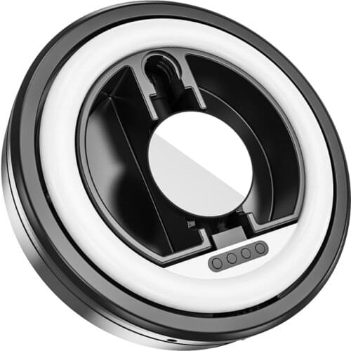 NEW-Rotatable LED Ring Light Ring Light with Mirror Phone Clip, Used for Selfie Makeup