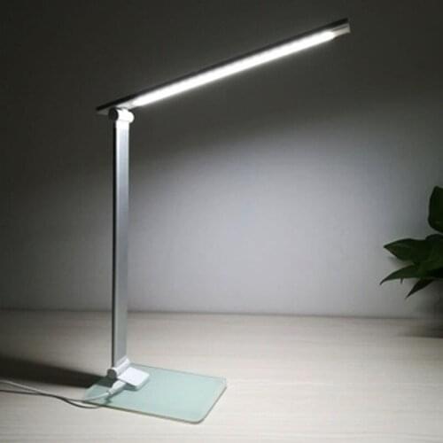 Office student dormitory led eye protection desk lamp Folding touch dimming USB reading book table lamp