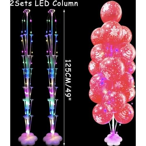 1Set 19 Tubes Balloon Stand Holder Column Christmas Balloons Happy Birthday Ballon Kids Baby Shower Wedding Party Decor