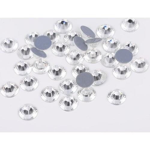 Crystal Glass Clear Rhinestones Flatback SS3-SS50 Hot Fix Rhinestone Crystal For Nail Art Clothes Shoe Wedding Decorations