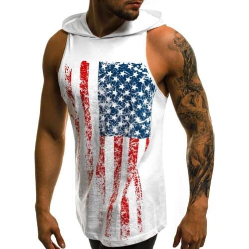 Dropshipping Clothing Gym Hooded Tanks Top Men Bodybuilding Stringer Hoodie Tanktop Workout Singlet Fitness Sleeveless Shirt