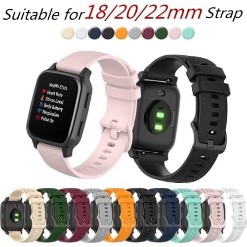 18mm 20mm 22mm Silicone Watchband For Samsung Galaxy Watch 42mm 46mm Active 2 40/44 Gear S3 Smart Strap For Huawei Watch GT band