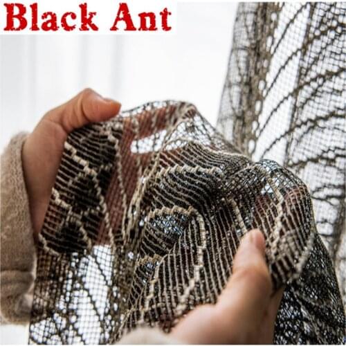 Romantic Light Luxury Tulle Curtain For Living Room Window Screen Hollow Out Nordic Bay Bedroom Kitchen Drape Panel X-WP454