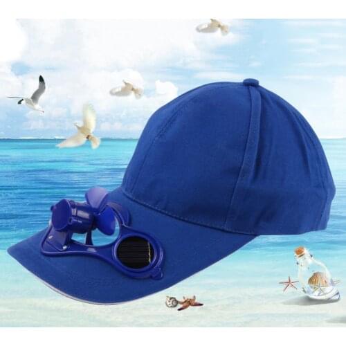 Sun Hat Peaked Solar Powered Fan Unisex Summer Outdoor Sports Hat Summer Camping Bicycling Outdoor Hat No Batteries Required