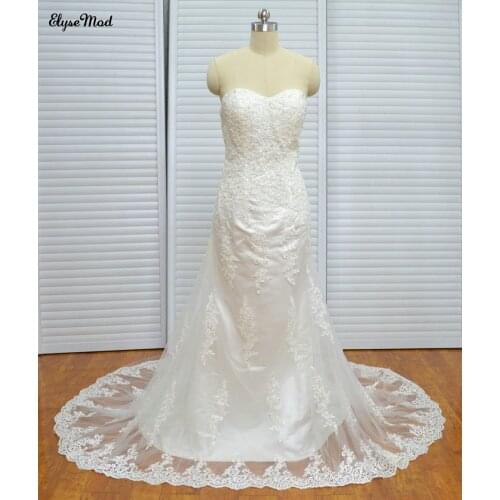 Wedding Dress 2021 Vintage Mermaid Lace Appliques Robe de Mariage Sexy Back Bride Dresses Bridal Gown