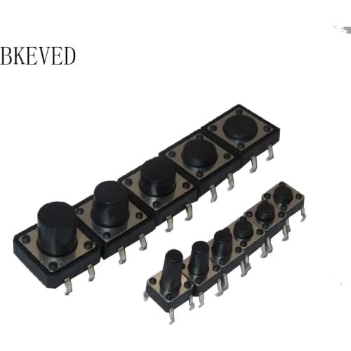 50pcs 12X12 Tact Switch DIP 4 Pin Key switch Micro switch 4P 12*12*4.3MM/5MM/6MM/7MM/8MM/9MM/10MM/12MM
