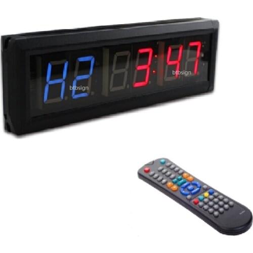 1.8inch Crossfit Timer LED Interval Clock Training Time And Rest Time Alternately Countdown Count Up As A Stopwatch