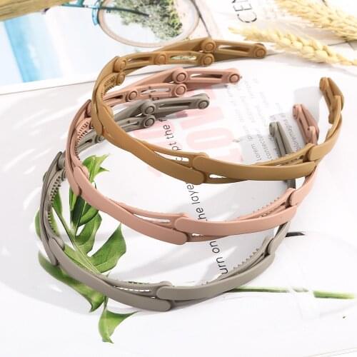 Telescopic Headband Folding Hairpin Women Magic Hairband Portable Hair Hoop Tooth Non-slip Hair Claw Fashion Hair Accessories
