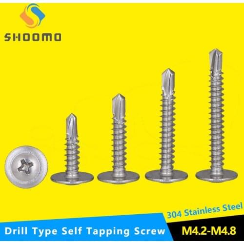 Dovetail Screw Countersunk Head Self Drilling Screws Cross Drill Tail Screws 304 Stainless Steel Head Drilling Screws Customize
