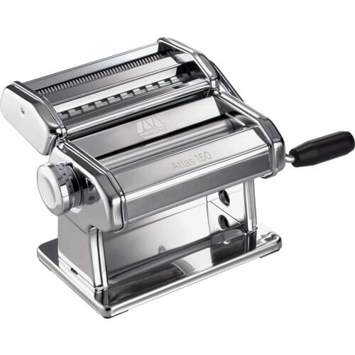 150 Pasta Machine, Made in Italy, Includes Cutter, Hand Crank, and Instructions, 150 mm, Stainless Steel