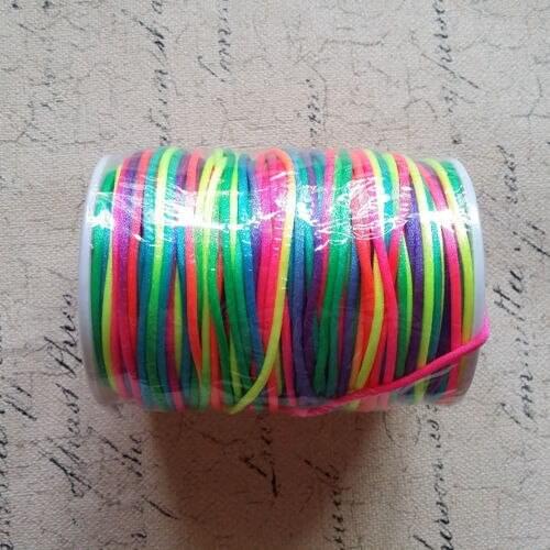 2.0MM 100M/piece Multi Color String Acrylic Jewelry Ropes Chinese Knot Line Beading Wire Jewelry accessories