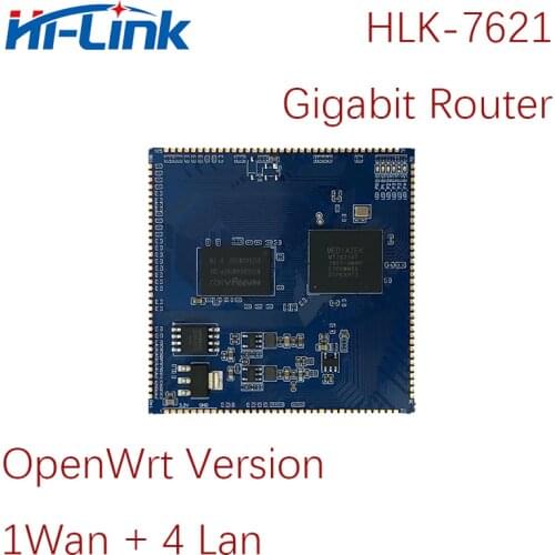 Free Ship 2pcs/lot HLK-7621 Gigabit GbE Router module Openwrt Firmware DDR2 256Mbytes with MT7621A chip