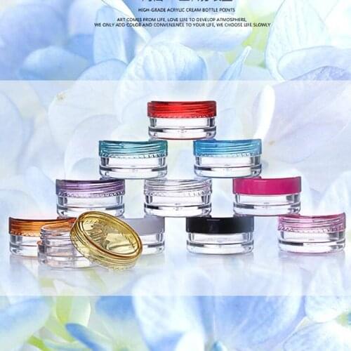 Free shipping: Capacity 3g 5g 1000pcs/lot Cosmetic Empty Jar Pot Jars for Cosmetic Packaging with many color