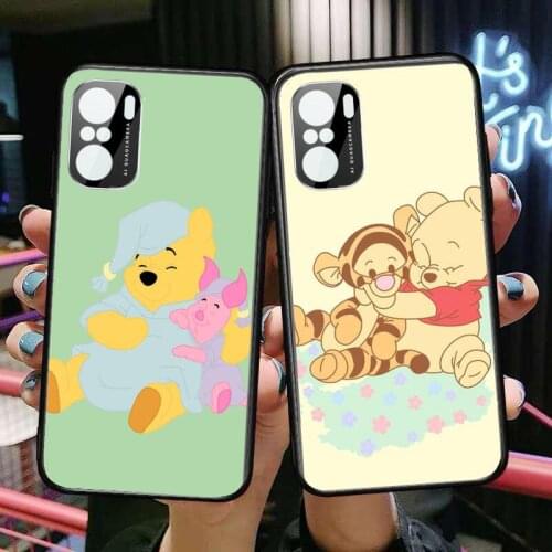 Winnie Honey Bear Phone Case For xiaomi redmi POCO F1 F2 F3 X3 Pro M3 9C 10T Lite NFC Black Cover Silicone Back Prett mi 10 ultr