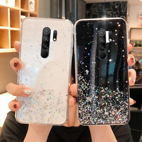 Luxury Soft TPU Star Foil Sequins Bling Glitter Case For Xiaomi Mi Note 10 Lite 9 8 CC9 Pro SE 5X Mix Max 2 3 2S CC9E 6X F1 Case