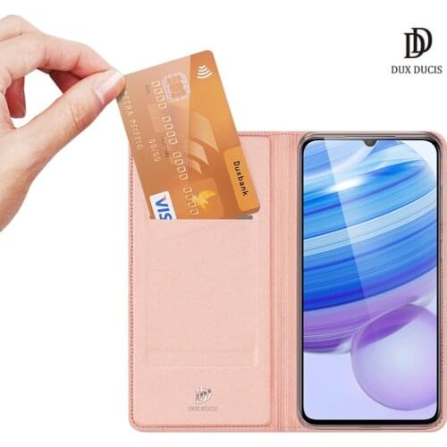 For Redmi 10X 5G / Redmi 10X Pro 5G DUX DUCIS Skin Pro Series Flip Case Cover Full Protection Steady Stand Card Slot