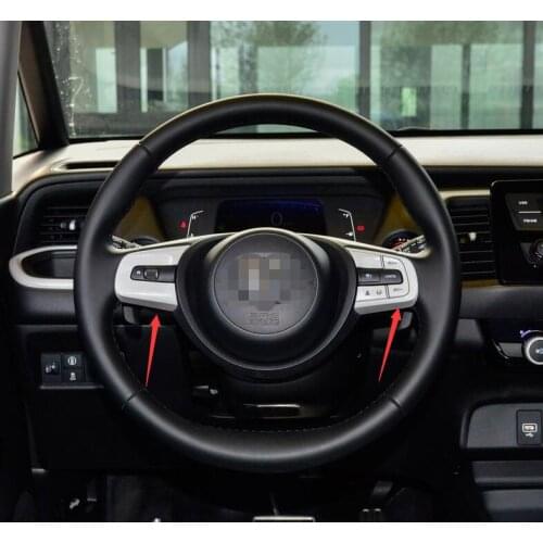 For Honda Fit Jazz 2020 2021 ABS Matte Steering Wheel Decoration Sticker Sequins Trim Cover Interior Mouldings Accessories