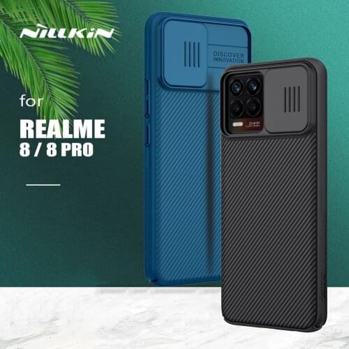 For OPPO Realme 8 Pro Case Nillkin CamShield Case Ultra-Thin Slide Camera Protection Back Cover for Oppo Realme 8 8 Pro Case