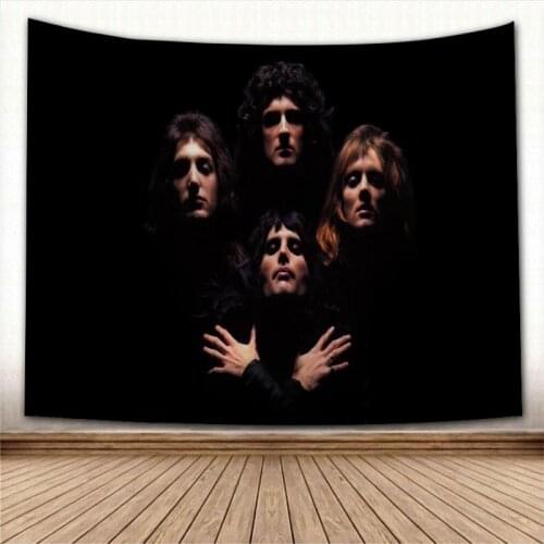 Nice Queen Band Tapestry Colorful Psychedelic Decorative Carpet Wall Fabric For Living Room Bedroom Tapestries Accessories