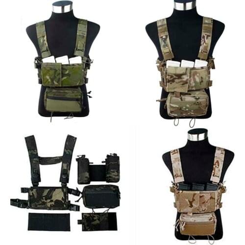 Lightweight MTP/MC Tactical Vest SS Modular Chest Rig Set Chest Hanging 500D Multicam Tropic