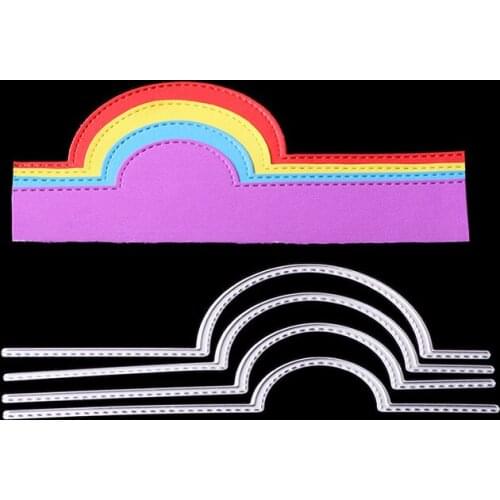 Metal rainbow cutting dies Stencils for DIY Scrapbooking photo album Decorative Embossing DIY Paper Cards