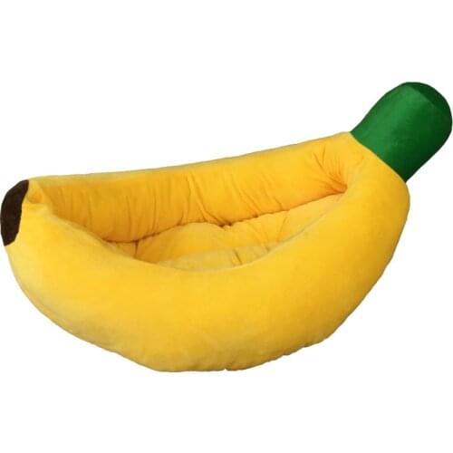 Cute banana dog lounge Warm Kennel Cat House Cat Dog lounger Bed Pet Small Dog Pet Bed Rabbit Hamster Nest Bed Pet House