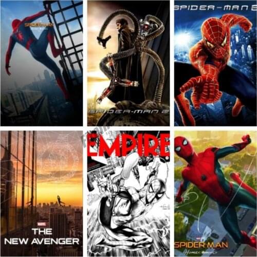 Marvel Diamond Painting Classic Movie Spider-Man Diamond Embroidery Full Drill Mosaic Picture Home Decor Cross Stitch Kits Gift