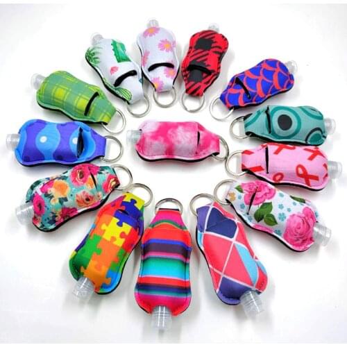 New Small Empty Travel Bottle Refillable Containers 30ML Flip Cap Reusable Bottle Hand Sanitizer Keychain Carrier Holder