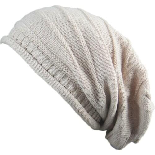 2019 New Womens Winter Hat Fashion Knitted Hats For Men Warm Beanies Skullies Hat Slouchy Long Beanie Colorful Skullies Ski Cap