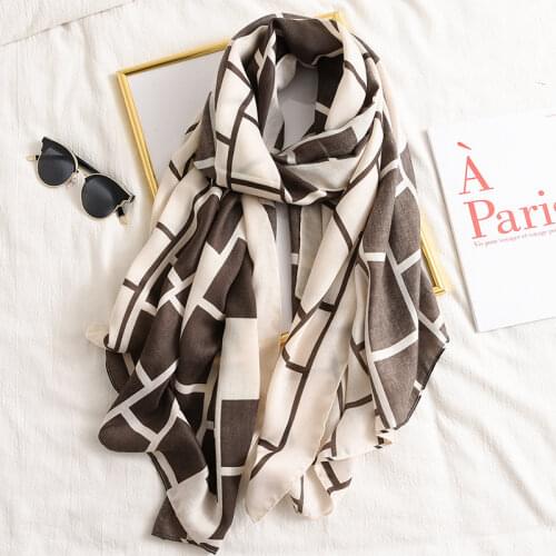 New Design Plaid Striped Patchwork Viscose Shawl Scarf High Quality Print Soft Head Wraps Pashmina Stole Muslim Hijab 180*90Cm