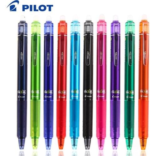Pilot Frixion Colored Erasable Gel Pen School Stationery Office Supplies Erasable Gel Pens 0.5mm Press Ballpoint Pens LFBK-23EF