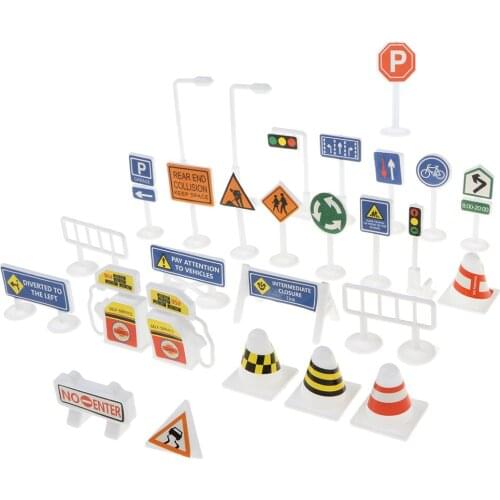 Childrens Educational Toys Plastic Traffic Parking Road Street Safety Sign