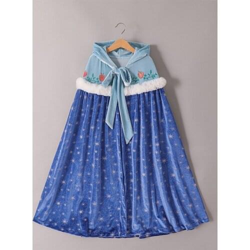 Princess Cloak for Girls Princess Cape Princess Dress Up Kids Christmas Elsa Party Halloween Kids Clothes Cosplay Accessory