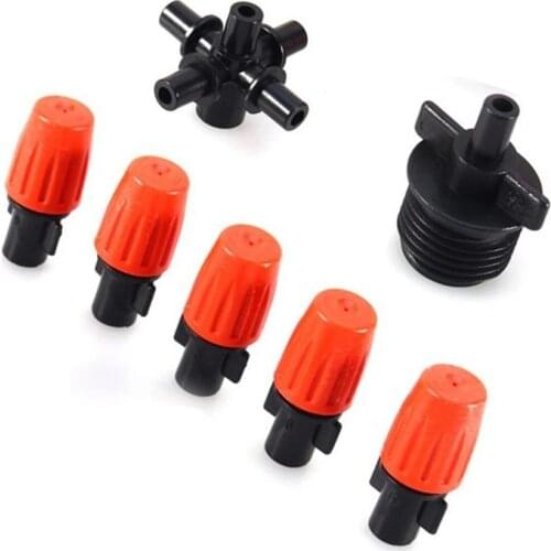 5 Head Adjustable Nozzles 360° Automatic Rotating Mist Spray Lawn Sprinkler Atomizer Garden Watering Accessory