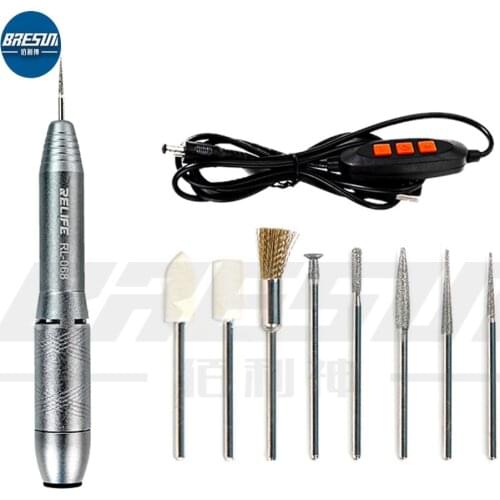 RELIFE RL-068 Mini Electric Grinding Pen Special Mobile Phone Repair Cutting Tool Mini Handheld Grinding Polishing Machine Kit
