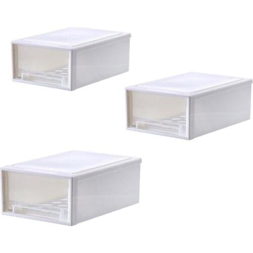 Drawer Type Plastic Clothes Storage Box Transparent Organizer for Underwear Socks Bra Container