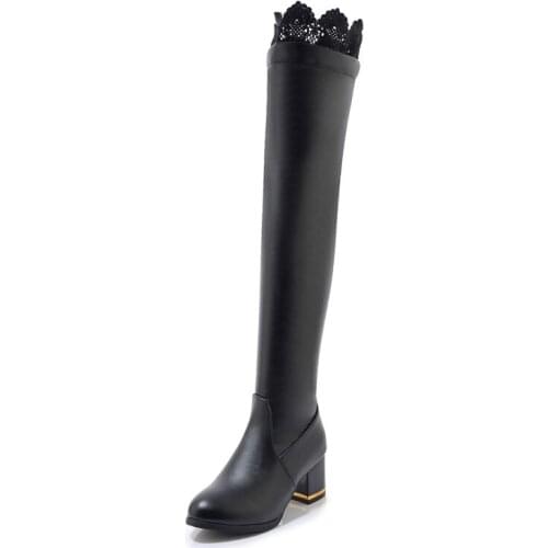 Big Size 9 10 11-15 thigh high boots knee high boots over the knee boots women ladies boots shoes woman winter boots women