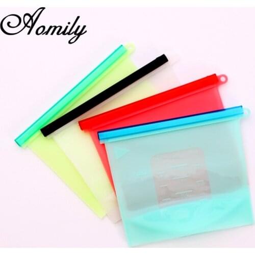 Aomily Silicone Fresh-keeping Bag Vacuum Food Packaging Self-sealing Bag Broth Frozen Food Storage Fresh-keeping Bag Gift Bag
