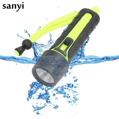 1000LM Diving Flashlight LED Lanterns Waterproof 1 Mode Underwater Diving AA Flashlight Dive Torch Lamp Light for Camping Diving